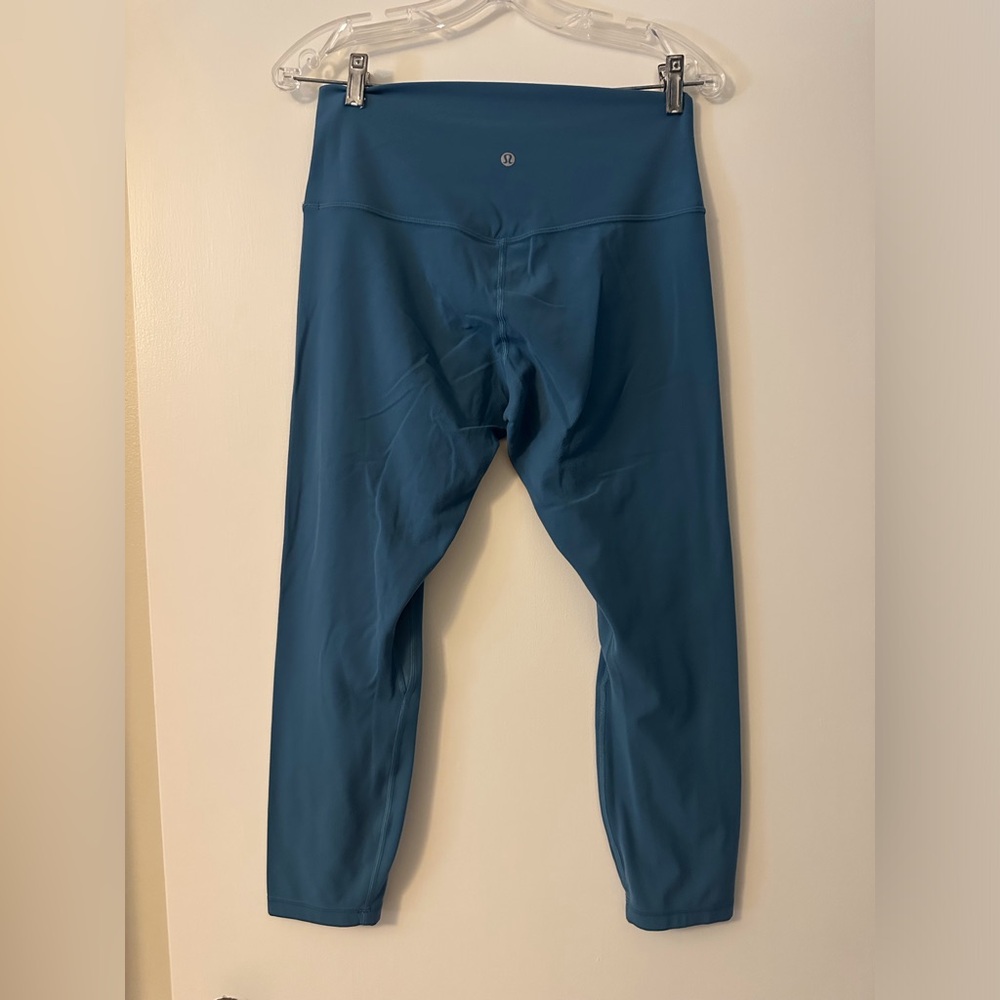 Lululemon Align High-Rise Crop Leggings Blue Green Jasper Womens Size 10 - Picture 3 of 5